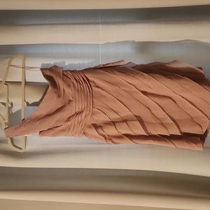 Pronovias Pink Chiffon One Shoulder Cocktail Dress Sz 10